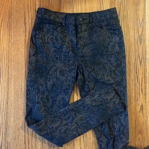 Express pants animal print shimmering gold